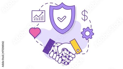 Empowering Business with AI-Driven Customer care animation, Digital age animated video, Business corporation clip, Human connection meet artificial intelligence footage, Sales Marketing motion graphic