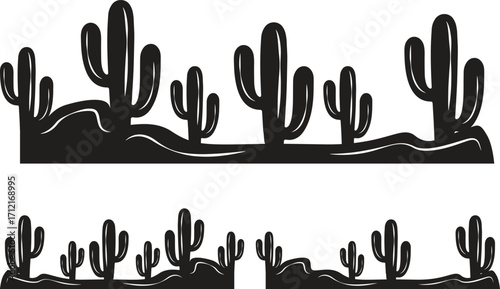 Mexican cactus and aloe. Desert spiny plant, mexico cacti flower and tropical home plants isolated vector collection
