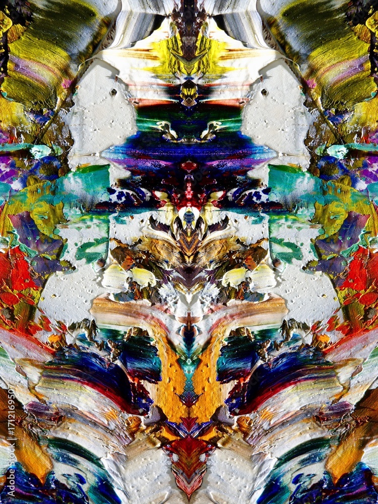 Fototapeta premium Abstract art background . Hand painting artwork on canvas .