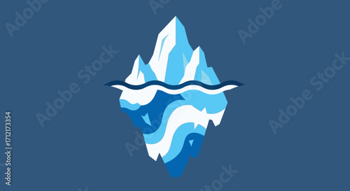 Iceberg Floating in the Ocean - A Symbol of Hidden Depths.