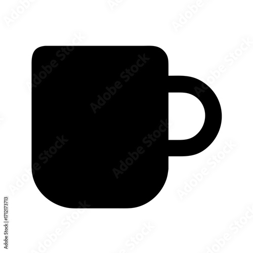 Coffee Cup Solid Color Fill Icon