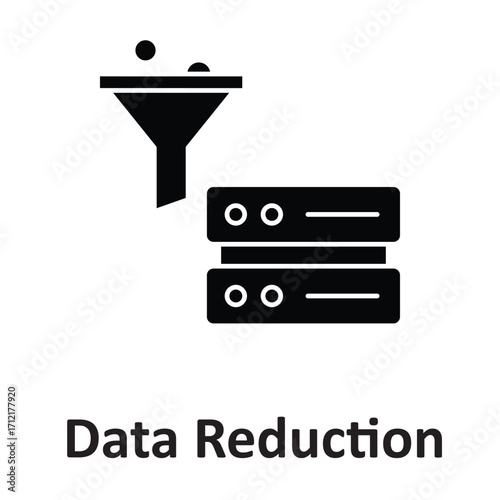 Data reduction  Vector Icon which can easily modify or edit