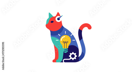 Creative Cat with Innovative Ideas.