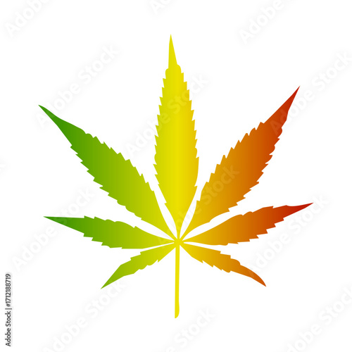 rasta cannabis leaf isolated 