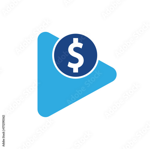Money video play logo template design. modern logo video for money.	