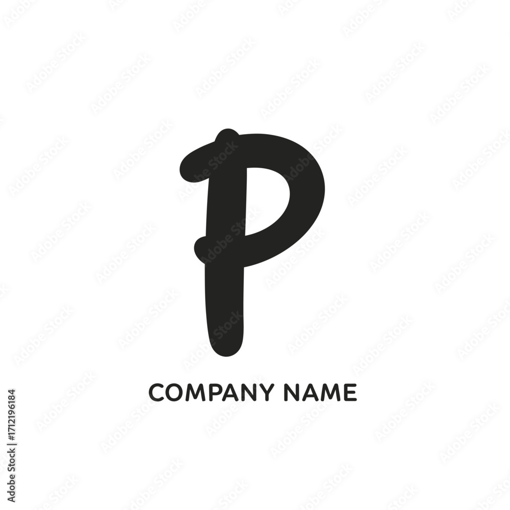 Obraz premium Elegant Letter P Logo Design with a Modern and Minimalist Style.