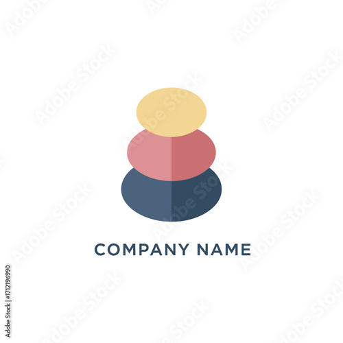 Minimalist Logo Design Featuring Stacked Stones for a Zen or Wellness Brand.