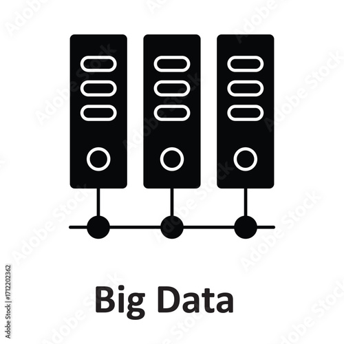 Big data Vector Icon which can easily modify or edit