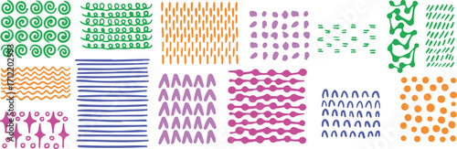 Hand Drawn Pattern Textures Vector – Minimal, Design, Decorative, Seamless, Background, Drawing, Abstract, Texture, Creative, Artistic, Pattern, Simple, Repeated, Graphic, Marker, Brush, Elements, Mod