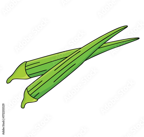 Cute cartoon hand drawn vector lady fingers clipart.