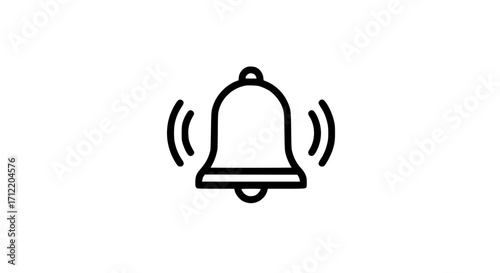 Ringing phone with vibration black white icon