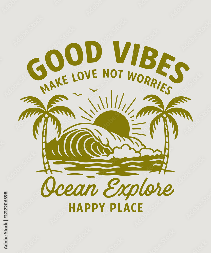 Obraz premium I will design vintage retro illustrations for outdoor t shirts