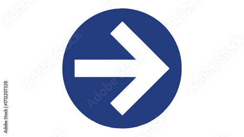 Bold White Arrow Pointing Right within a Deep Blue Circular Sign Free Download Bold White Arrow Pointing Right within a Deep Blue Circular Sign - GFXLoad