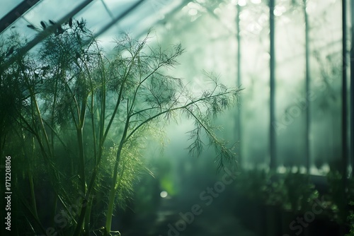 Wallpaper Mural the image shows a cluster of tall, leafy plants in what appears to be a greenhouse Torontodigital.ca