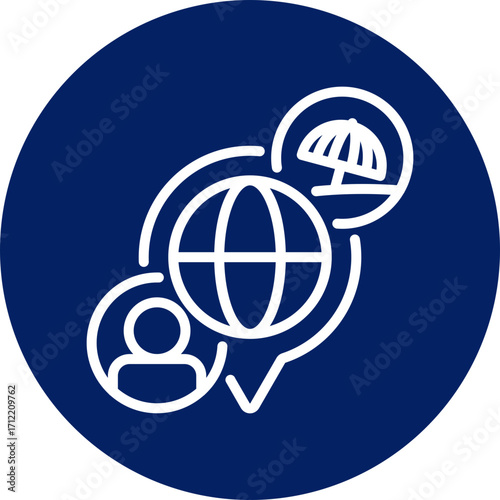 Travel icon isolated on white background. vector illustration icon for digital nomad