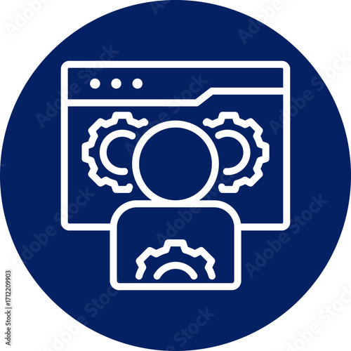 Specialist icon isolated on white background. vector illustration icon for digital nomad