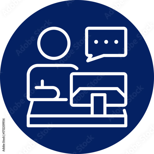 Consulting icon isolated on white background. vector illustration icon for digital nomad
