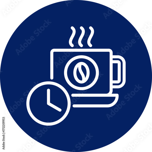 Coffee break icon isolated on white background. vector illustration icon for digital nomad