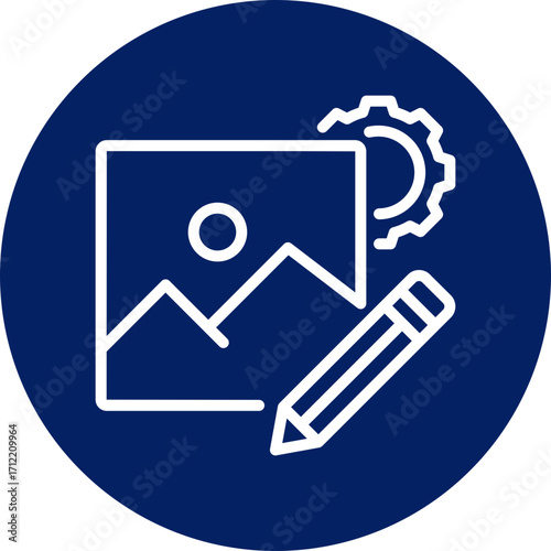 Photo editing icon isolated on white background. vector illustration icon for digital nomad