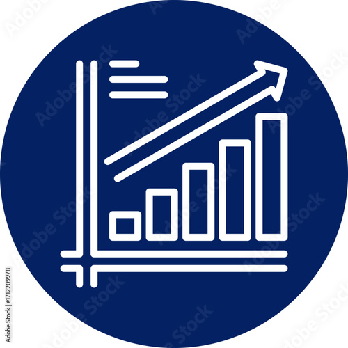 Growth icon isolated on white background. vector illustration icon for digital nomad