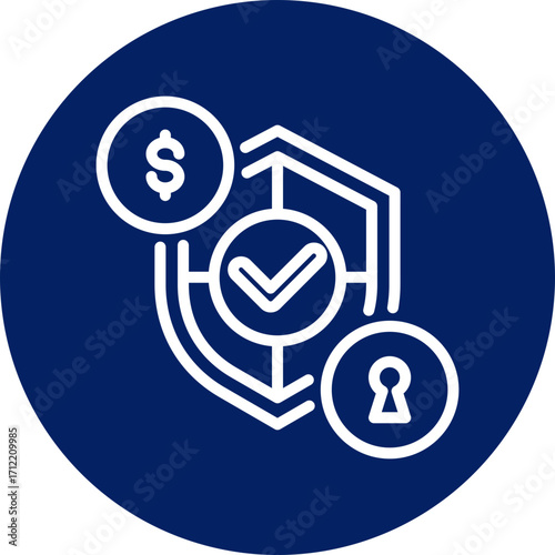 Protection icon isolated on white background. vector illustration icon for digital nomad