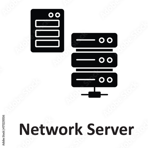 network server Vector Icon which can easily modify or edit