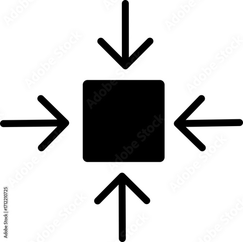 Minimize icon.Minimize icon rally compact size small scale arrows icons . shrink icon resize in arrows.minimize icon four 4 arrows icon meeting point.Minimize Icon with reflection on white background.