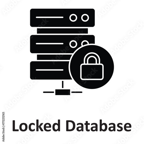   locked database Vector Icon which can easily modify or edit1