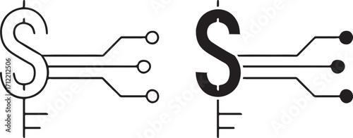 Digital Dollar Currency Finance Technology Money Icon