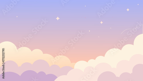 Dreamy Watercolor Pastel Sky Background