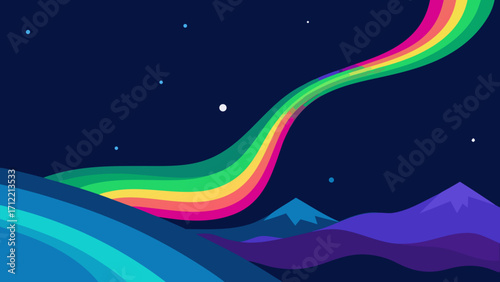 Luminous Aurora Borealis Stream Background