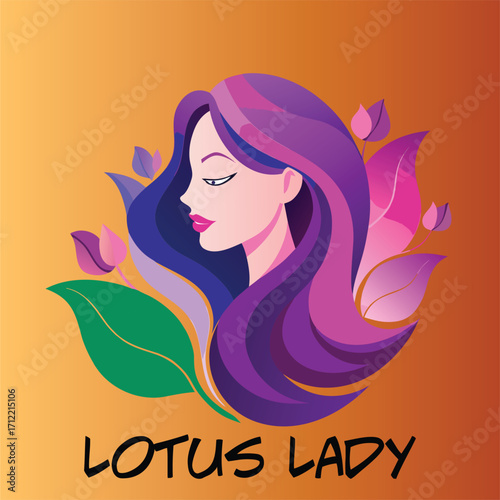 Elegant beauty salon logo design with modern typography and vibrant color palette