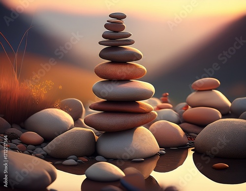 rock cairns soothing and calming visuals rel