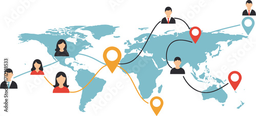 Global Business Connections Connecting People Across the World