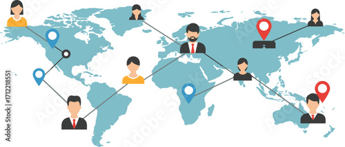 Global Network Connecting People Across the World