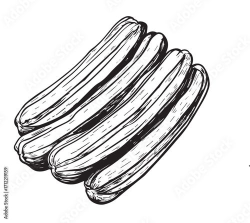 churros isolated on white