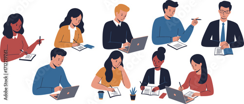 Diverse Team Collaborating on Project Tasks