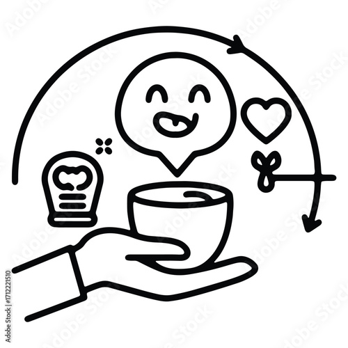Sharing a delightful drink for good health and positive energy