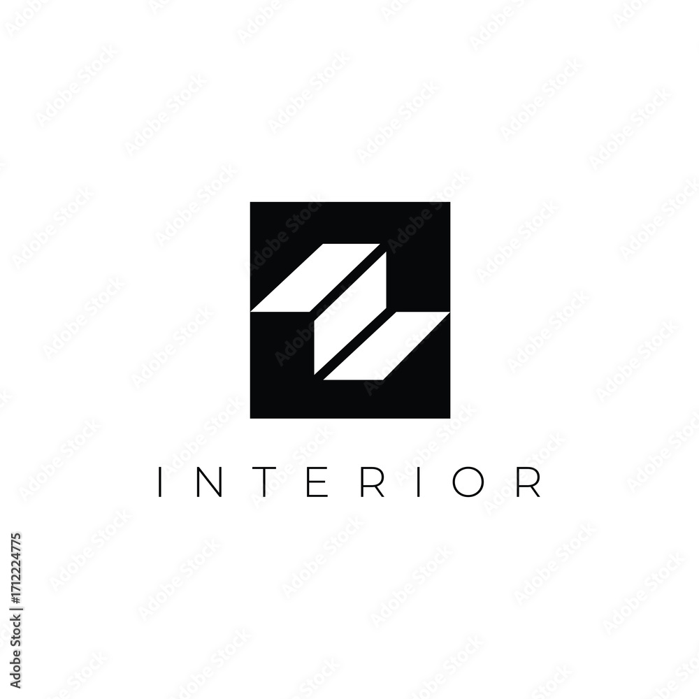 Fototapeta premium interior modern logo flat design vector
