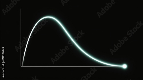 A minimalist graph illustrating the concept of a drug's half-life, showing concentration decay over time.