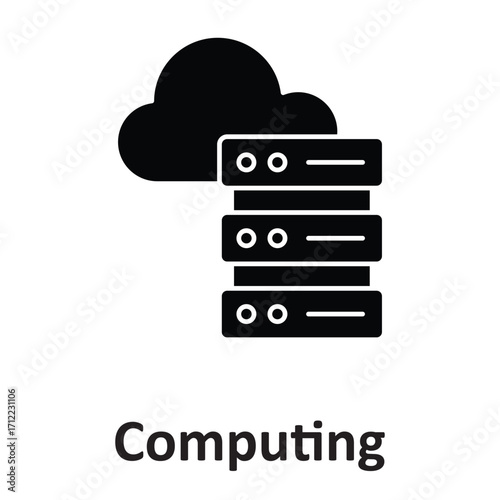 Cloud computing, Vector Icon which can easily modify or edit