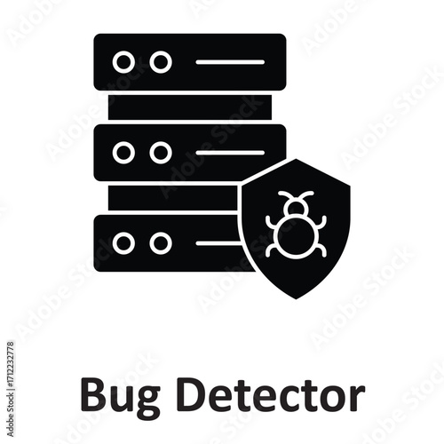 Bug detector, Vector Icon which can easily modify or edit