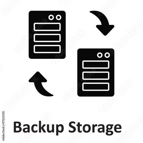  backup storage Vector Icon which can easily modify or edit