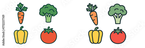 Vibrant selection of healthy garden vegetables including fresh carrots broccoli bell peppers and juicy tomatoes