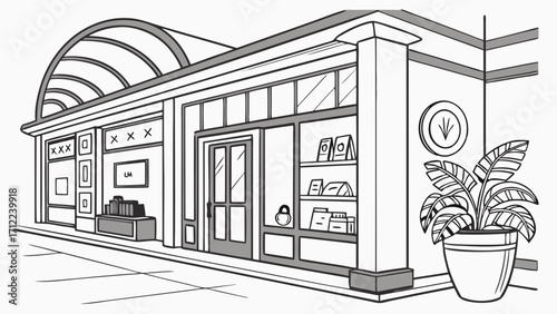 Shop storefront retail building exterior commercial building facade store design architectural illustration boutique design storefront design retail space business exterior shop front s.