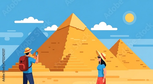 Egypt Pyramids Tourists. (1)