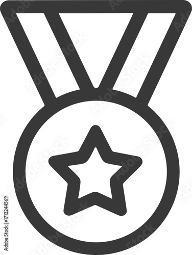 Medal icon representing honor and success