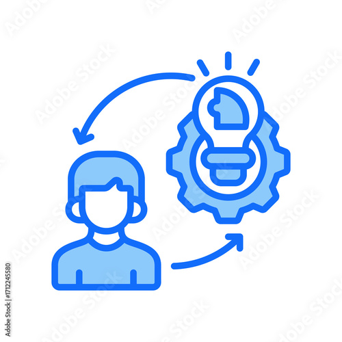 Implement Solution blue color icon