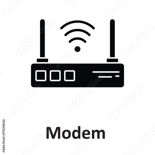 Modem Vector Icon which can easily modify or edit