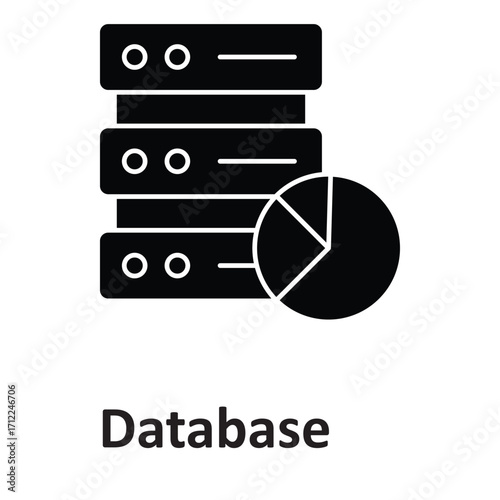 Database Vector Icon which can easily modify or edit